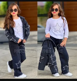 Children Black Jeans Jacket, Top and Top 3 Pics