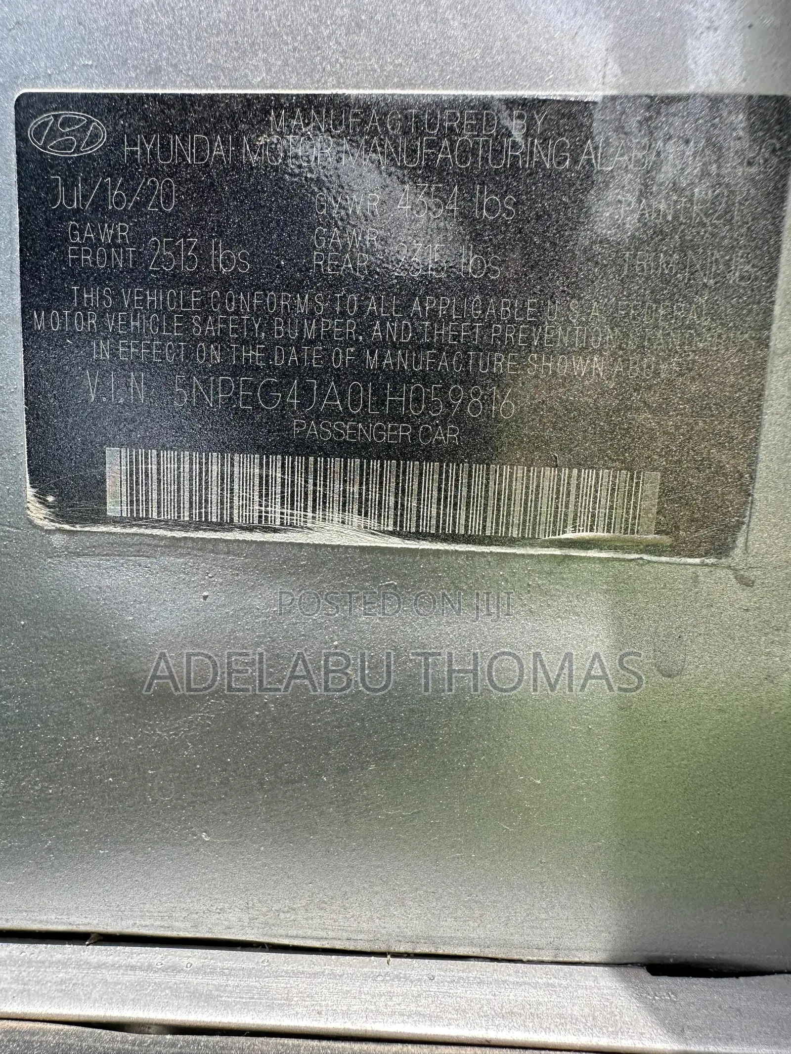 Hyundai Sonata 2020 Silver
