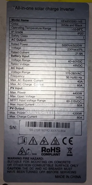 Srne Solar Charger Inverter