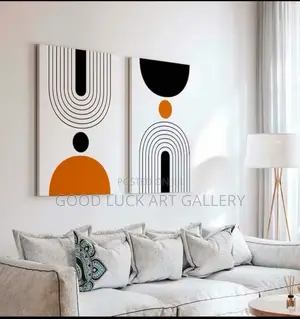 Set of 2 Minimalist Geometric Wall Art