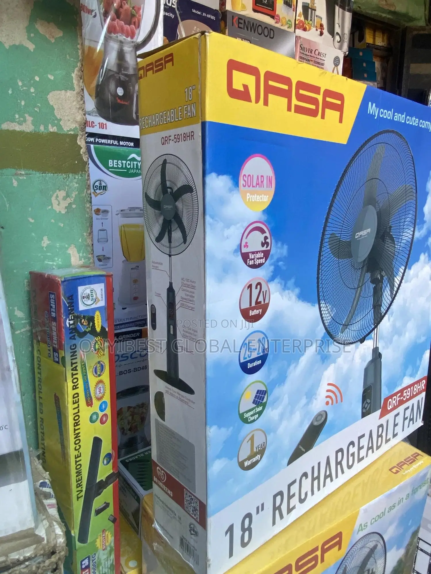 Qasa Rechargeable Standing Fan