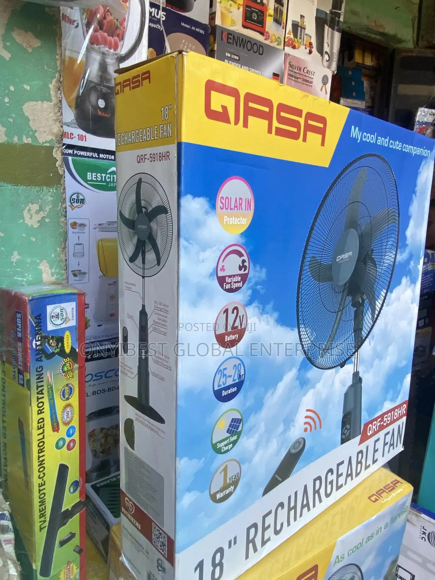 Qasa Rechargeable Standing Fan