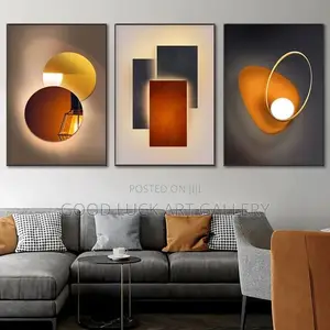 Abstract Modern Green Geometric Canvas