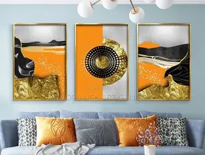 Abstract Modern Green Geometric Canvas
