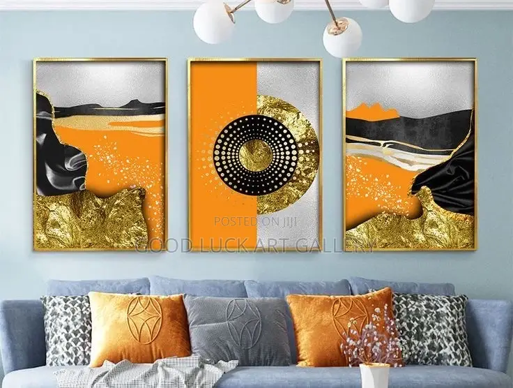 Abstract Modern Green Geometric Canvas