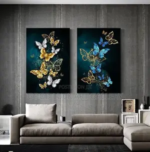 Golden Butterfly Wings Artwork