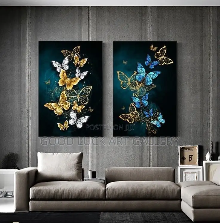 Golden Butterfly Wings Artwork