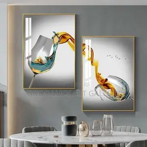 Abstract Luxury Wine Glass Art