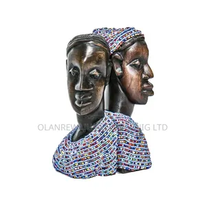 Wooden Blue Multi-Colour Beaded Bookends