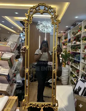 Long Gold Frame Mirror (135/40cm)
