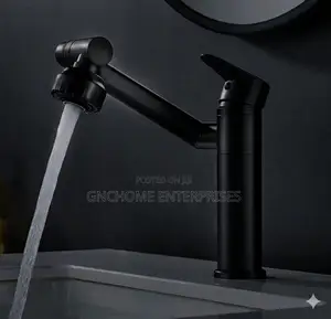 360” Long Basin Mixer Tap Black