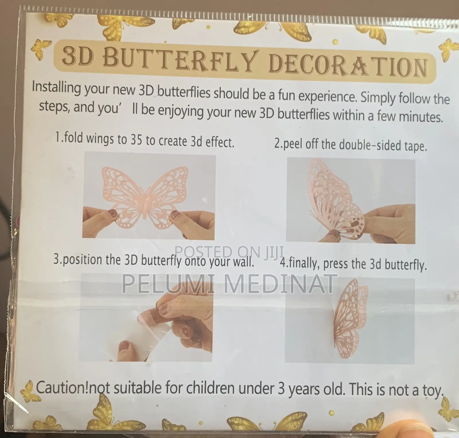3d Butterfly Decoration