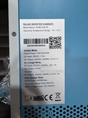 6.2kva Africell Hybrid Inverter