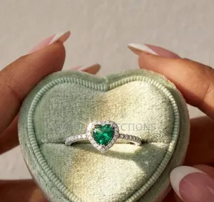 Adjustable Green Stone Proposal Ring