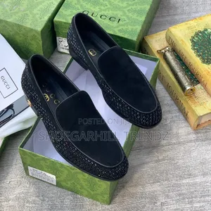 Men Suede and Glitter Loafers