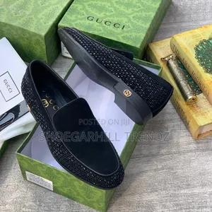 Men Suede and Glitter Loafers