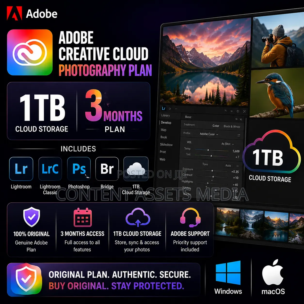 Adobe Creative Cloud Photography Plan 1tb (3 Months) Original