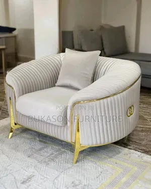 Luxury 7 Seaters Velvet Sofa Set With Gold Trim,Brand New