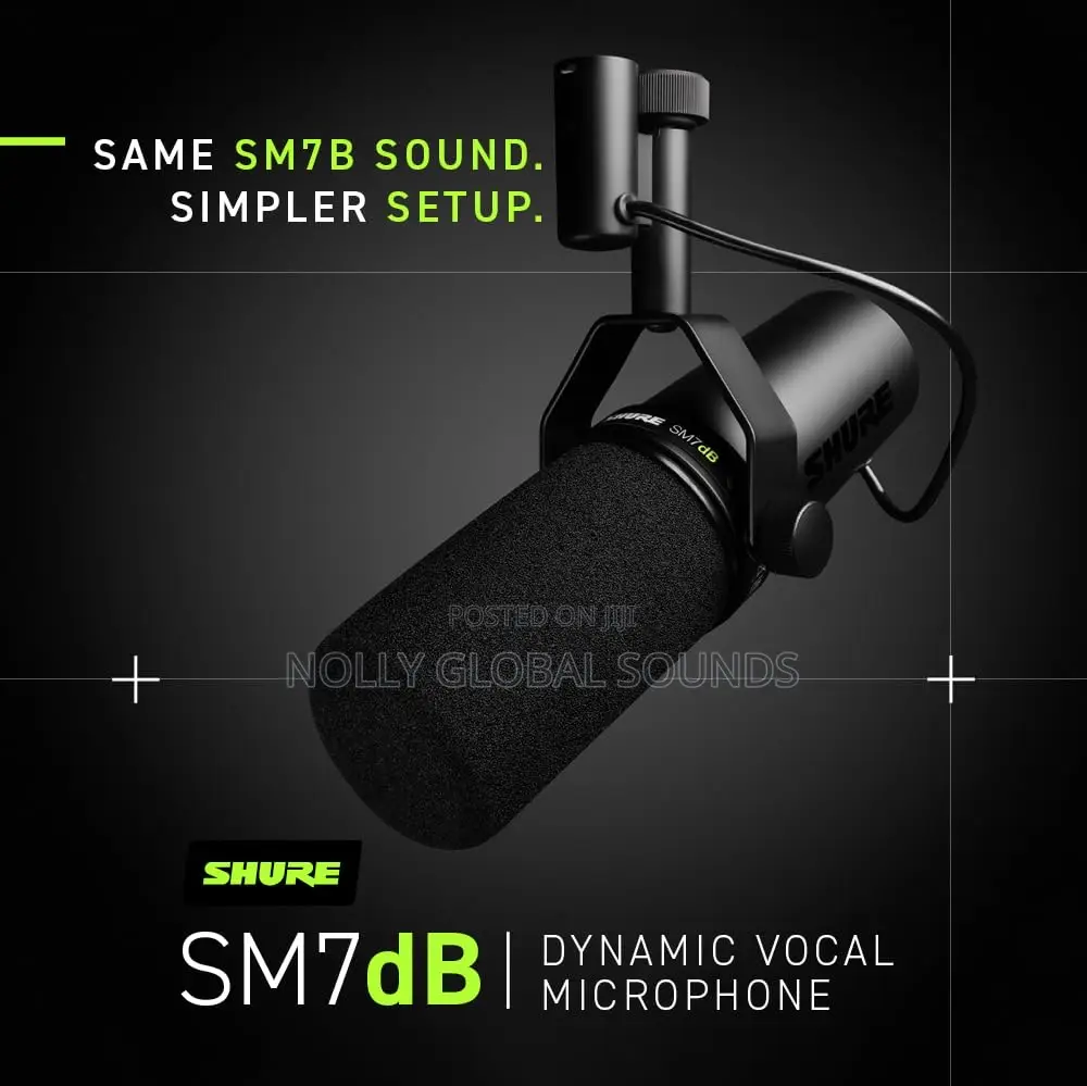 Shure Sm7db Dynamic Studio Microphone With Built-in Preamp – XLR Mic
