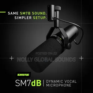 Shure Sm7db Dynamic Studio Microphone With Built-in Preamp – XLR Mic