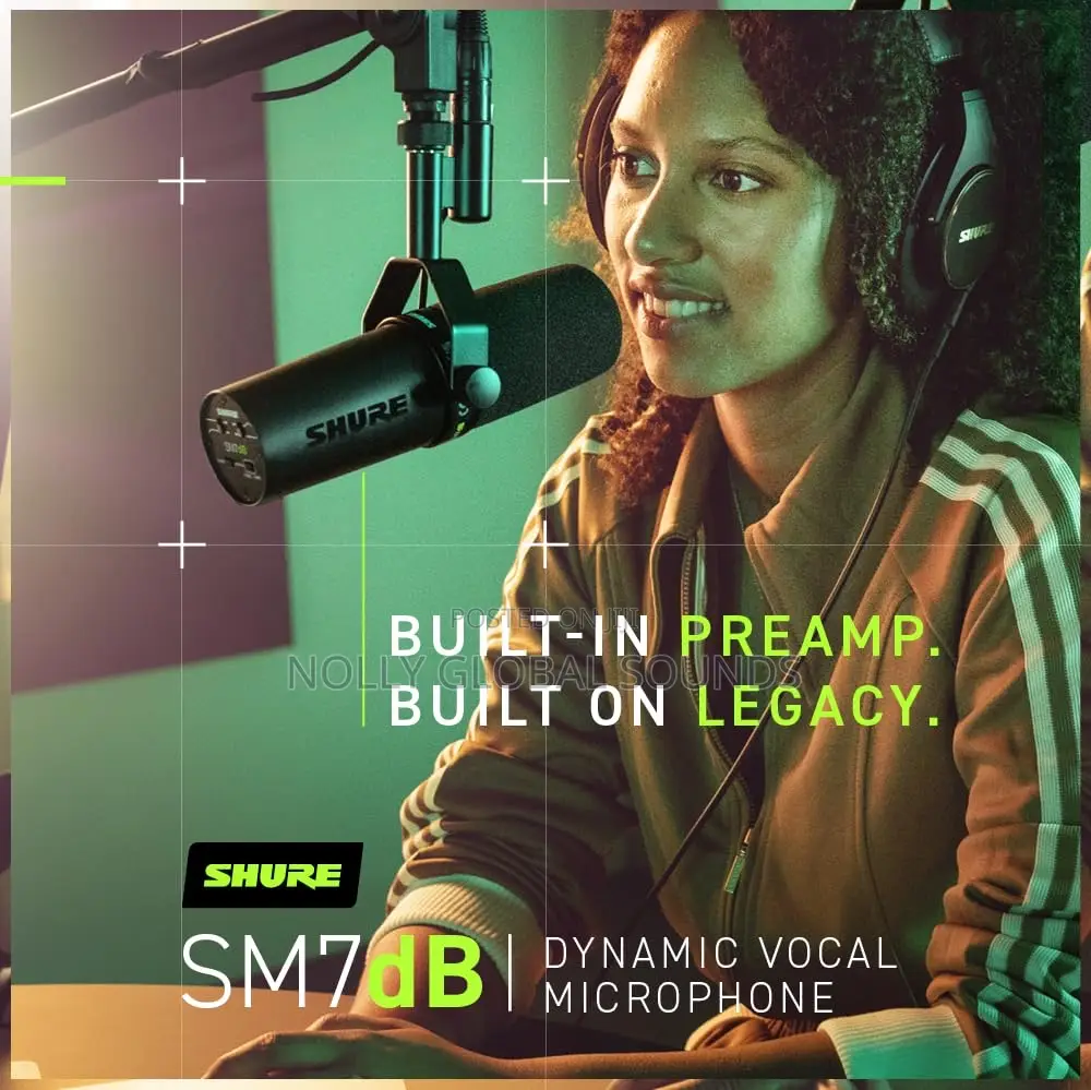 Shure Sm7db Dynamic Studio Microphone With Built-in Preamp – XLR Mic