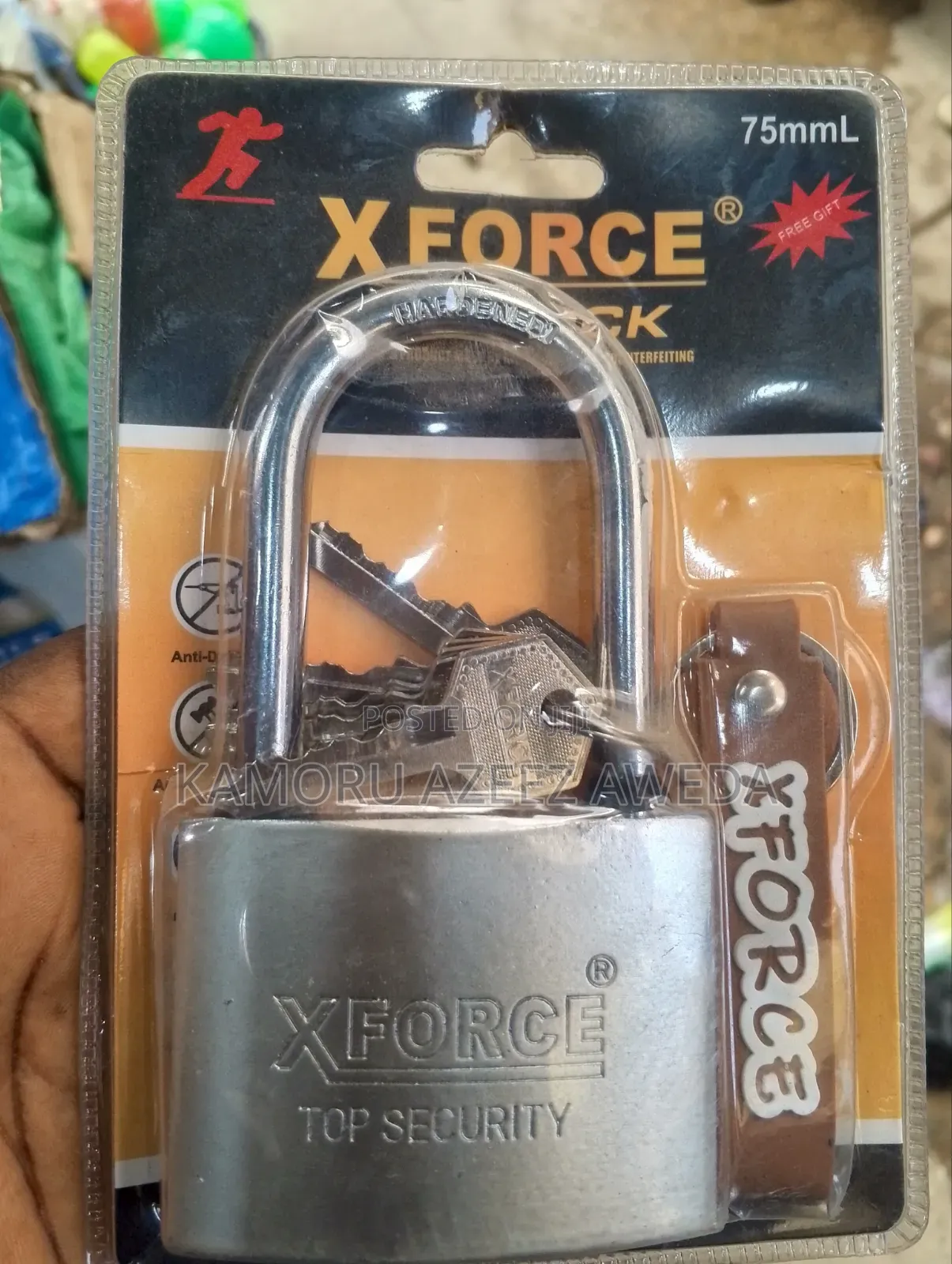 X Force Padlock 75mm Long With 5 Key
