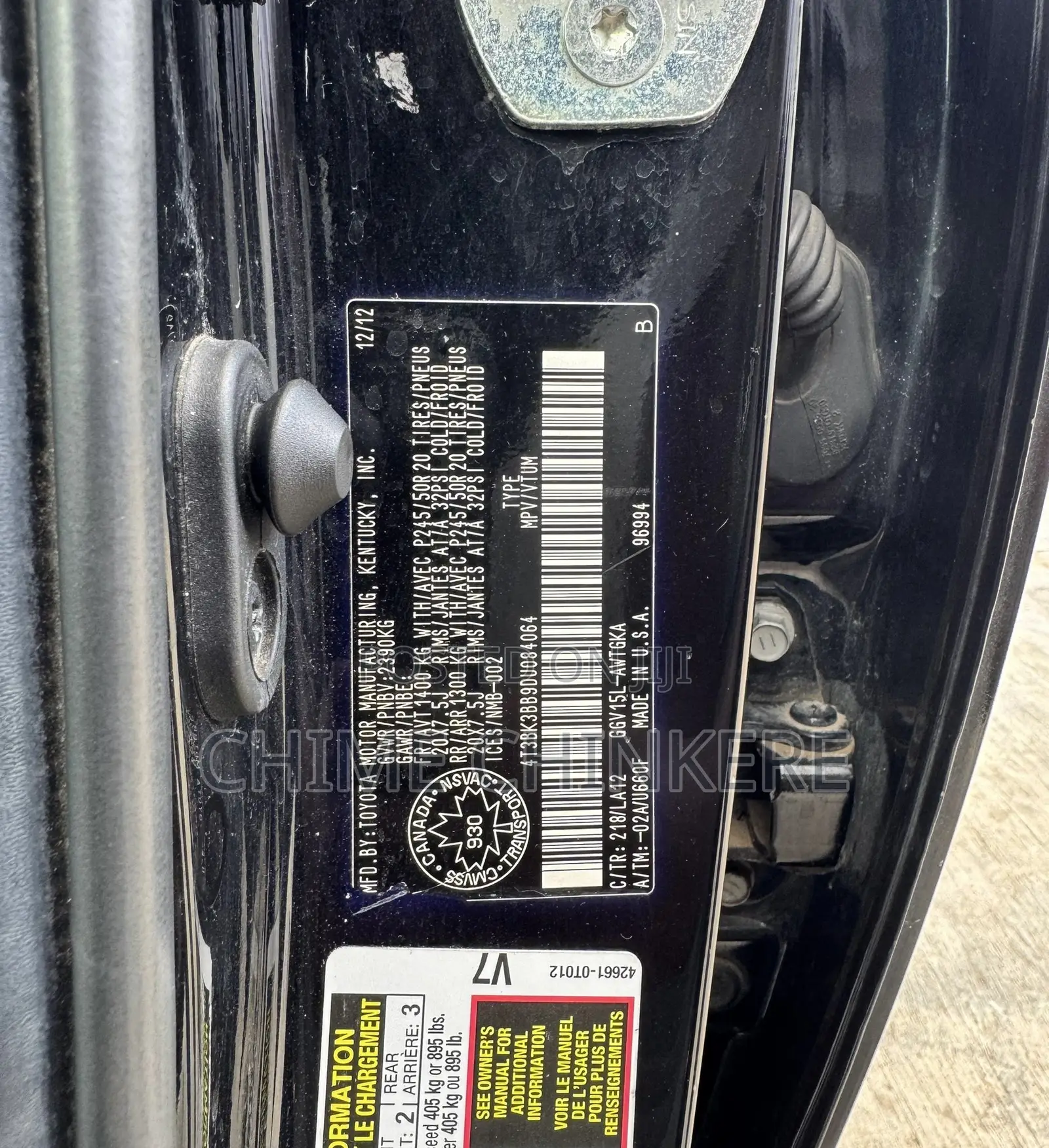 Toyota Venza XLE AWD V6 2013 Black