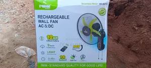 Iwin Rechargeable Wall Fan. Ac/Dc With Remote Control.