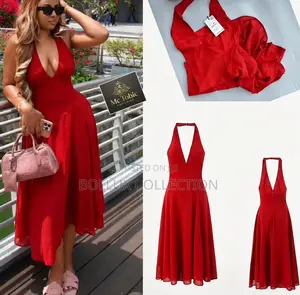 Bollux Collection “Scarlet Siren” Halter Midi