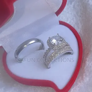 Silver Wedding Ring Set
