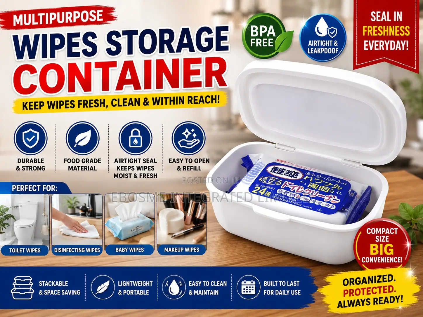 Wipes Storage Container