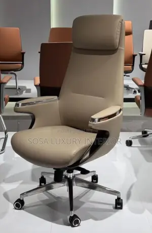 Premium Beige High-Back Executive Office Chair
