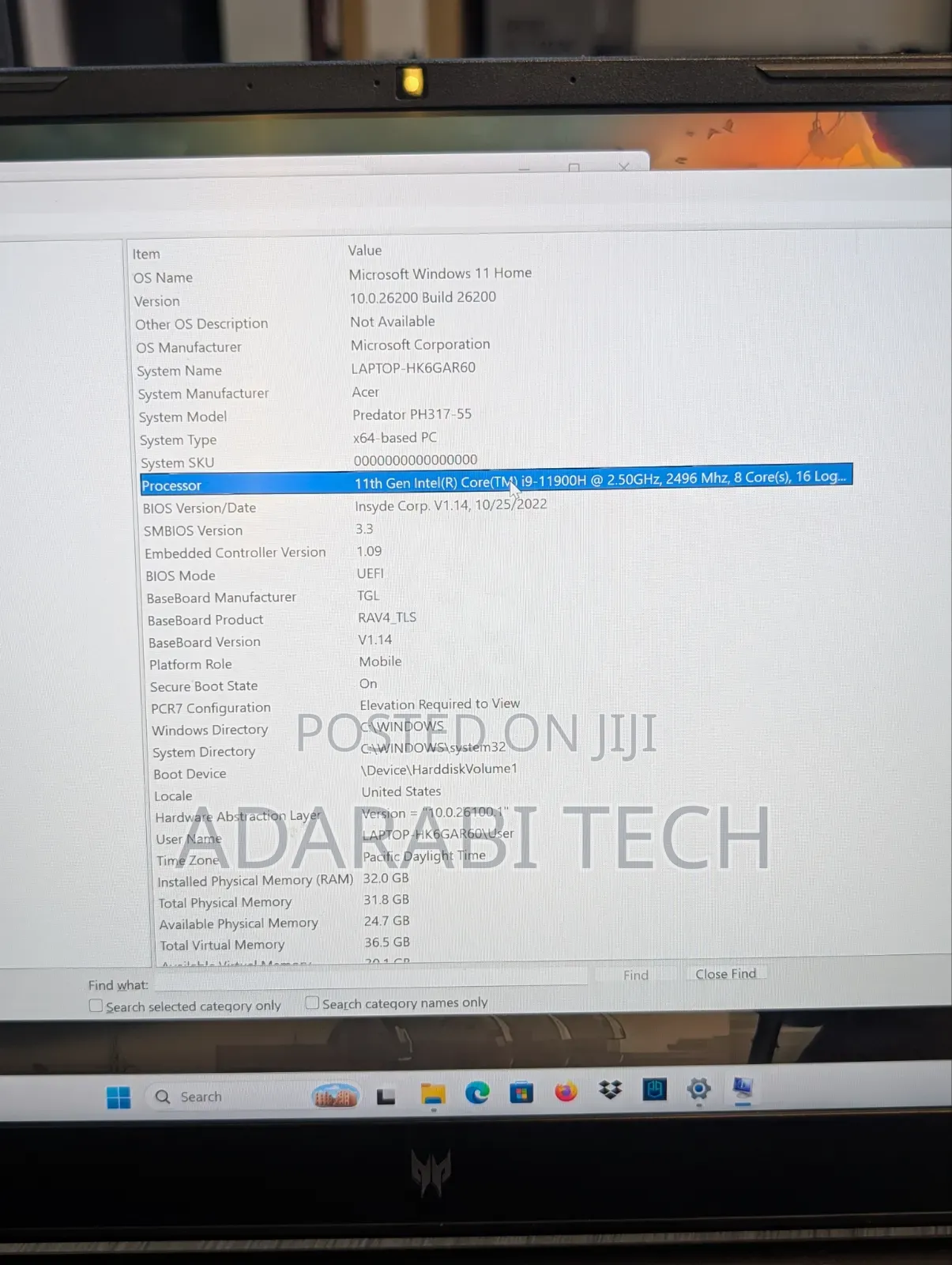 Laptop Acer Predator 15 32GB Intel Core i9 SSD 1T