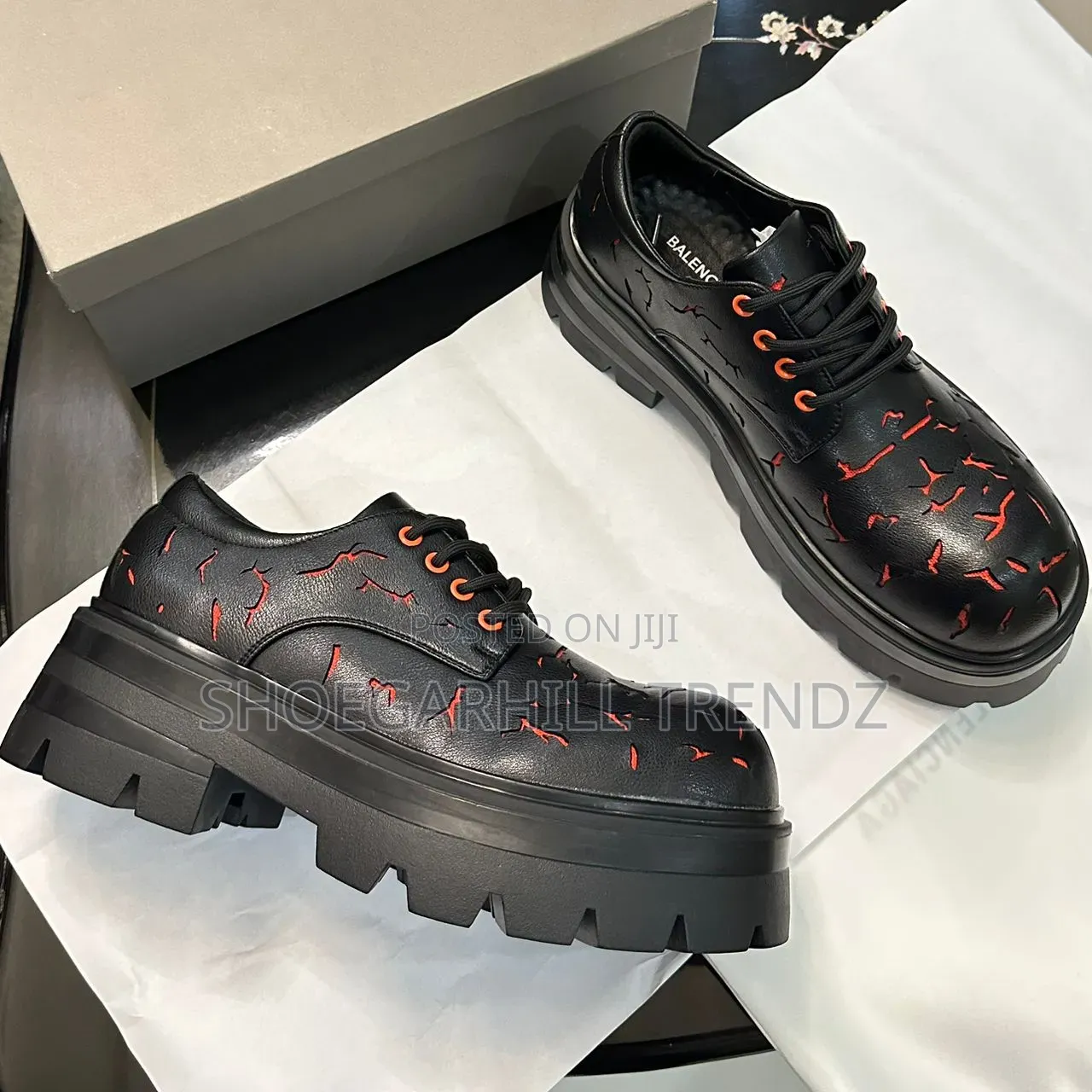 Bb Luxury Chunky Leather Lace Shoes