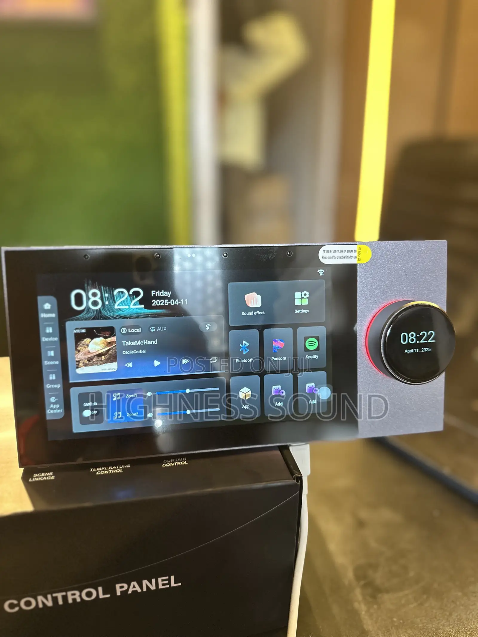 7-Inch 2-Zone Smart Android in-Wall Amplifier (With 2-Zone Knobs)