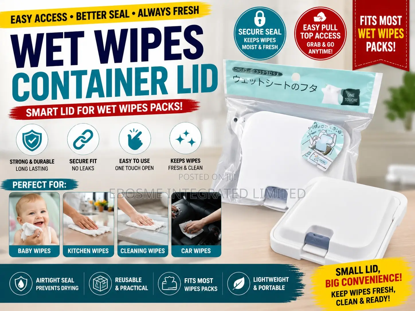 Wet Wipes Container Lid