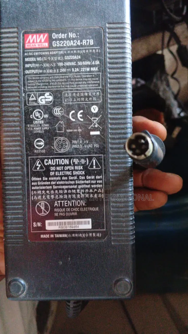 Mean Well 24v 9.2a 221w Power Supply Adapter