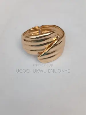 Gold Tone Cuff Bangle Bracelet