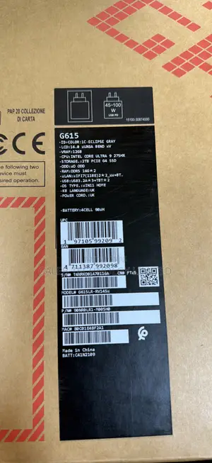 New Laptop Asus ROG Strix G16 G614 32GB Intel Core Ultra 9 SSD 2T