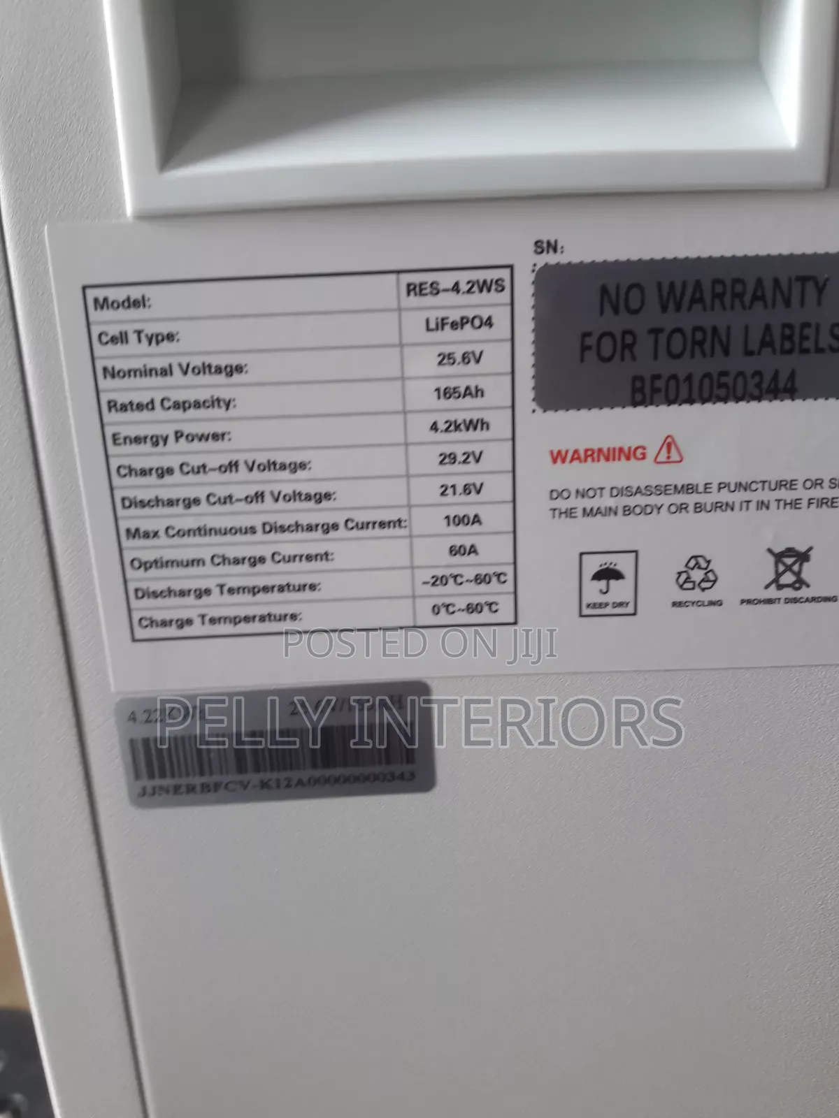 Hyper Power Solar Lithium Battery 4.22kwh 24volts