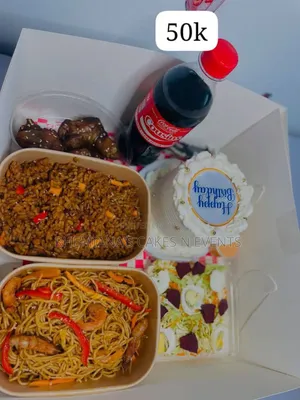 Food Tray, Small Chops , Birthday Gift Package And Cake