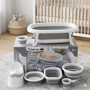 Toimoys 6-in-1 Foldable Baby Bath Tub Set