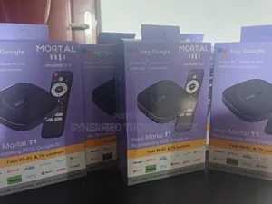 Onn and Mortal T1 Google TV Streaming Box, Android TV, Dolby Audio