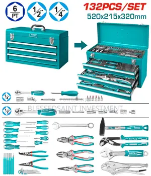 Total 132 PCS Tool Chest Set Thptcs71321