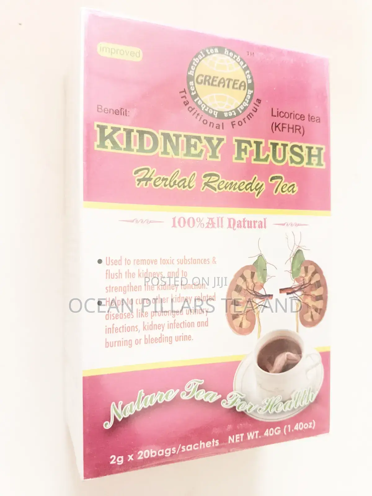 Improved Great Kidney Flush Herbal Tea 100% Natural