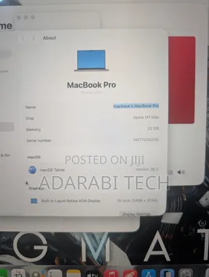 Laptop Apple MacBook Pro 2021 M1 32GB Intel Core i9 SSD 1T