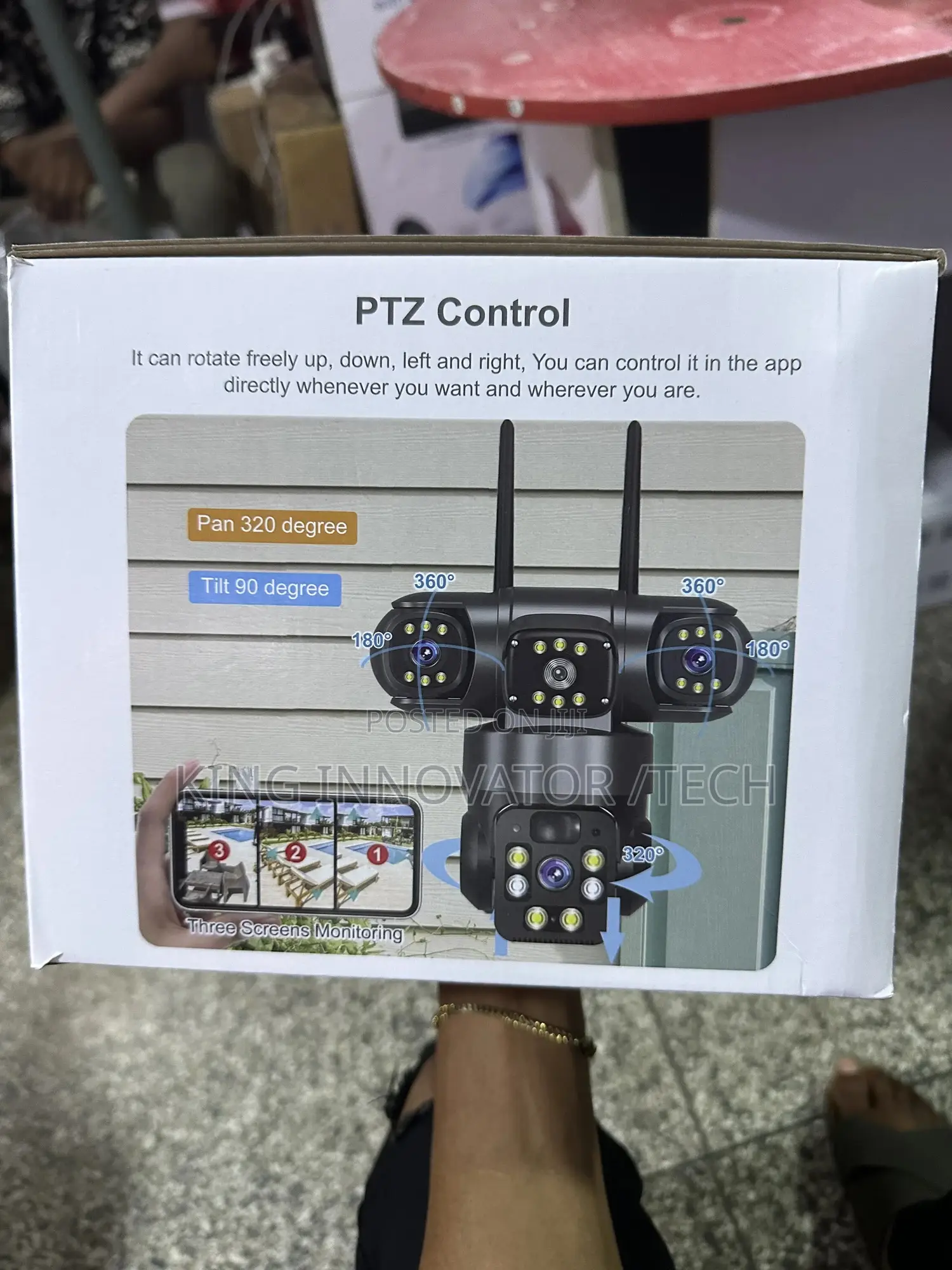 Intelligent Solar PTZ Camera Triple Lens 4g