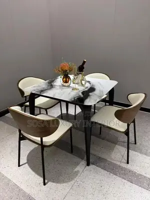 Modern Marble Top Dining Set (4 Seater)