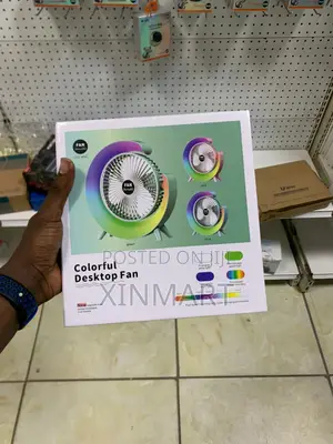 Mini RGB Rechargeable Desk Fan (Srong Wind)