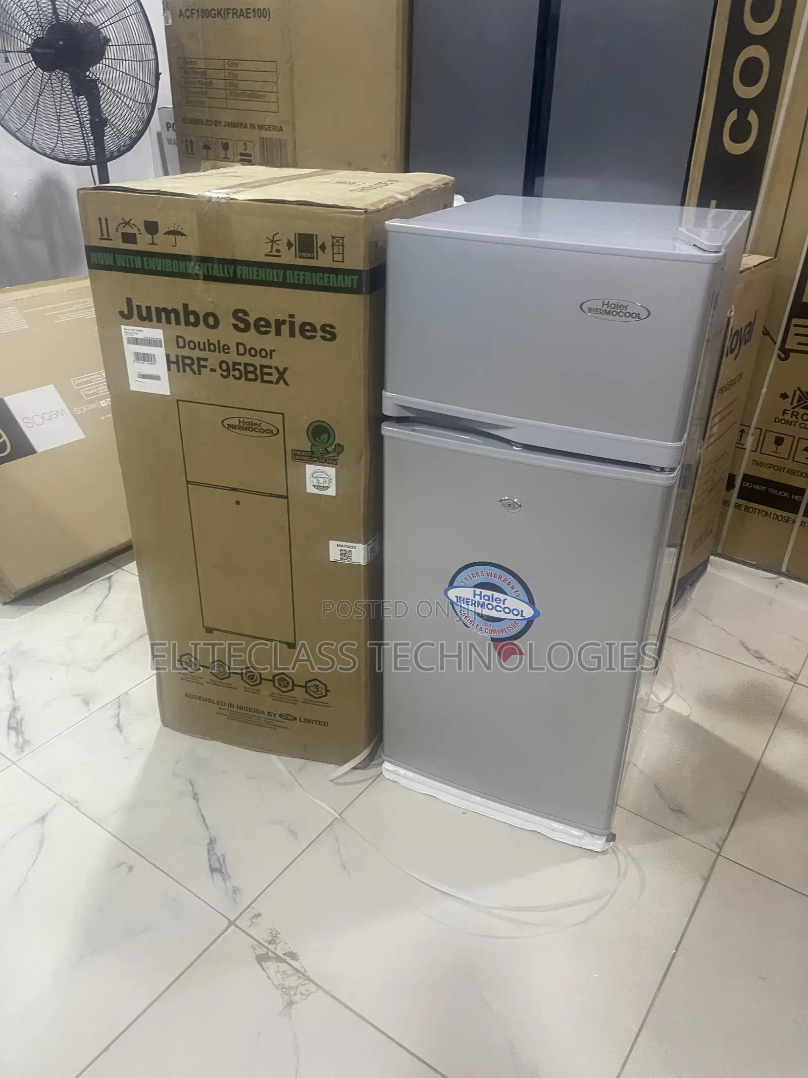 Haier Thermocool Small Double Door Fridge 95l